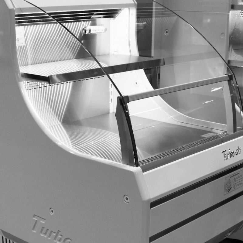 Turbo Air TOM-30LW(B)-N, 28" Horizontal Open Display Case Merchandiser, Low Profile, White