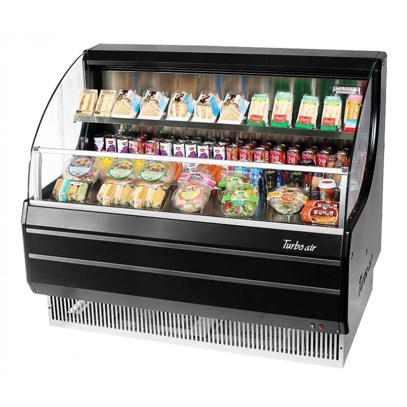 Turbo Air TOM-50LB, 63 1/4" Low Profile Glass / Solid Side Panel