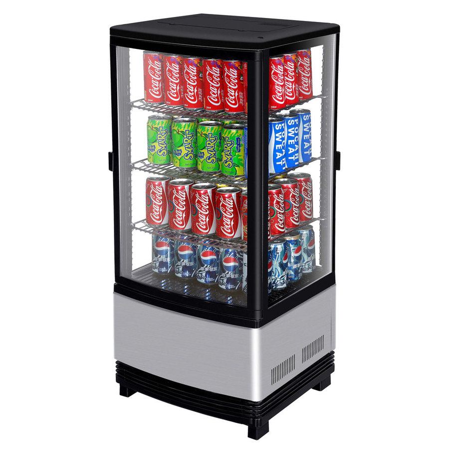 Turbo Air CRT-77-2R-N, 17" 2 Swing Glass Door Countertop Pass-Thru Refrigerated Merchandiser, Diamond Show Case