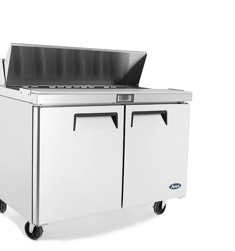 Atosa MSF8302GR, 48" Sandwich Prep Table with (2) Doors, (12) 1/6 size pans