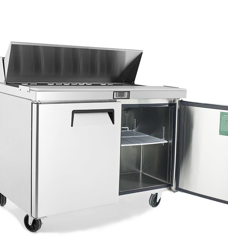 Atosa MSF8302GR, 48" Sandwich Prep Table with (2) Doors, (12) 1/6 size pans