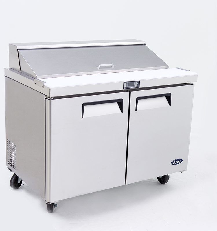 Atosa MSF8302GR, 48" Sandwich Prep Table with (2) Doors, (12) 1/6 size pans