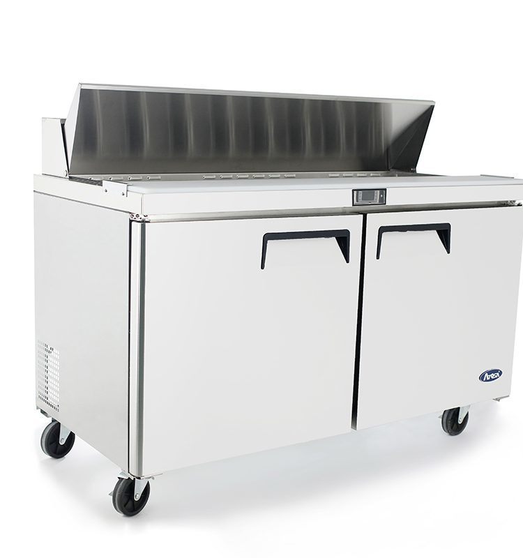 Atosa MSF8303GR, 60" Sandwich Prep Table with (2) Doors, (16) 1/6 size pans