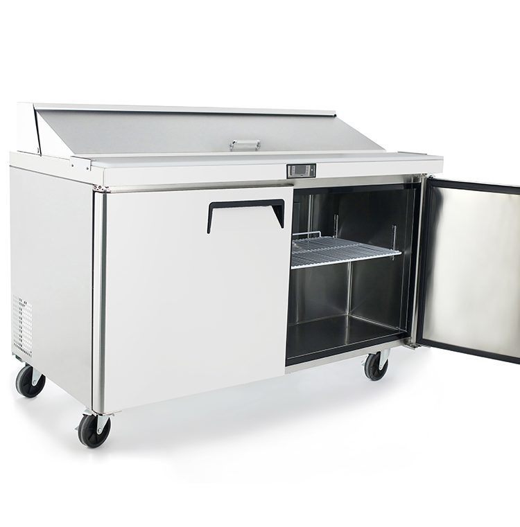 Atosa MSF8303GR, 60" Sandwich Prep Table with (2) Doors, (16) 1/6 size pans
