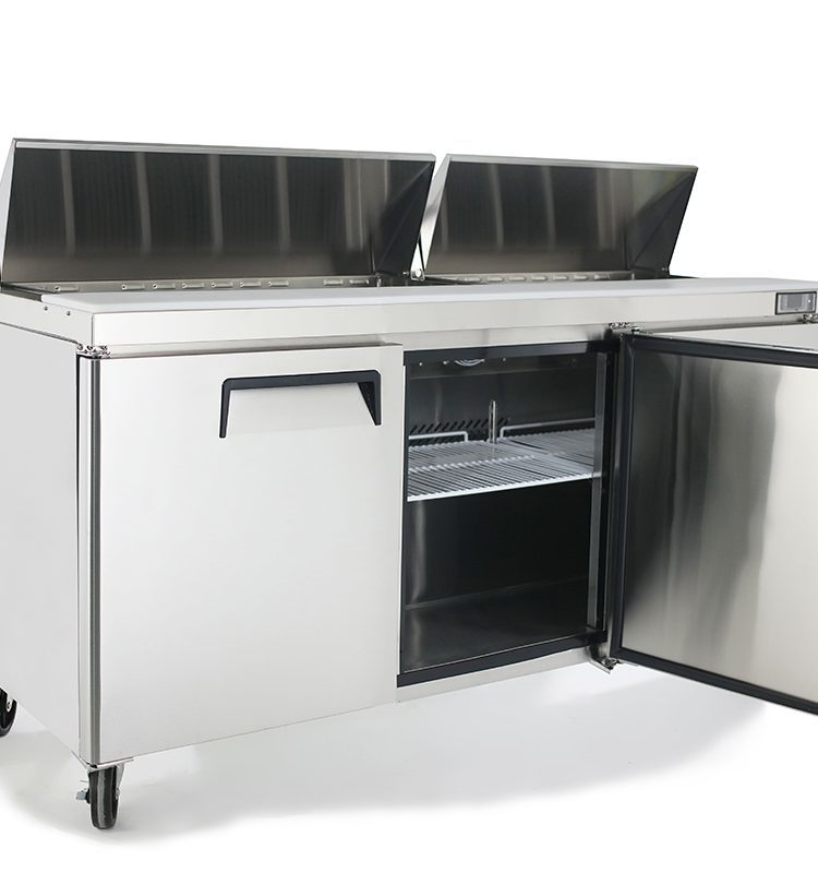 Atosa MSF8304GR, 72" Sandwich Prep Table with (3) Doors, (18) 1/6 size pans
