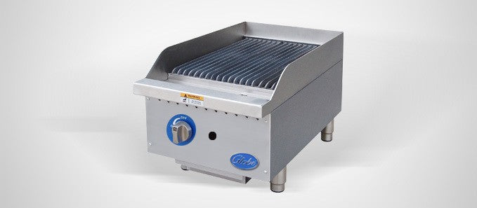 Globe GCB15G-SR, 15" Stainless Steel Radiant Heat Charbroiler
