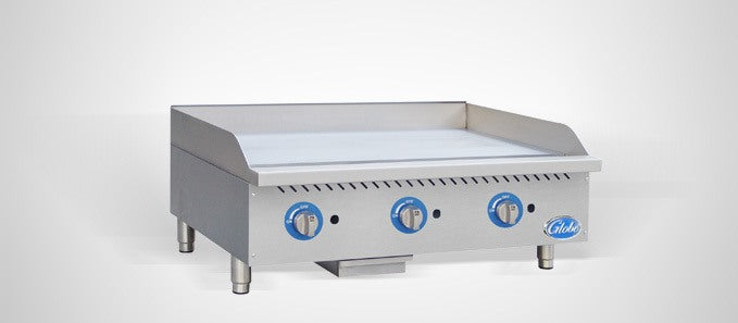 Globe GG36TG, 36" Thermostat Control Gas Griddle