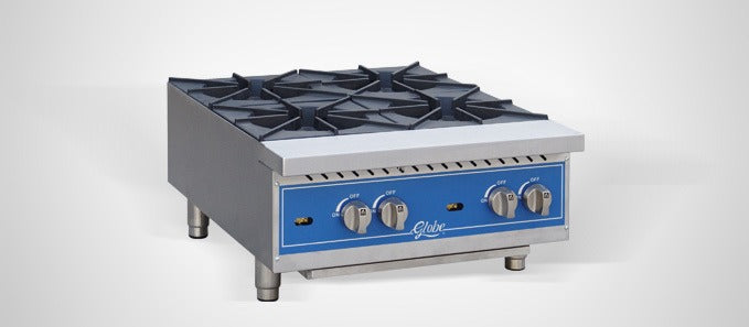 Globe GHP24G, 24" 4-Burner Gas Hot Plate