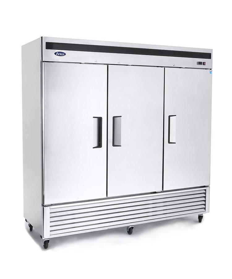 Atosa MBF8504GR, 81" Three Solid Swing Door Reach-In Freezer