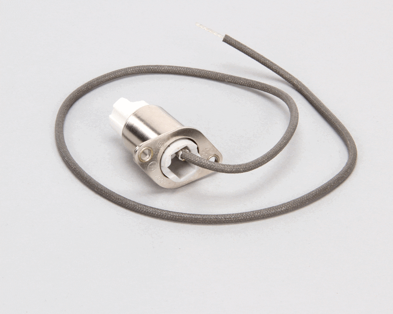 Delfield 2194059, Spring-Loaded Lamp Holder Socket with Wire