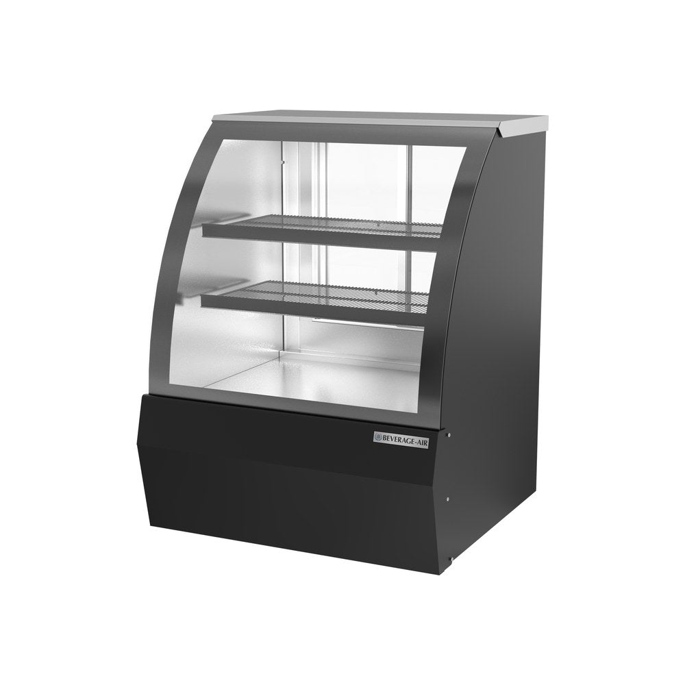 Beverage Air CDR3HC-1-B-D 37-1/4" dry bakery case, side angle view, door closed
