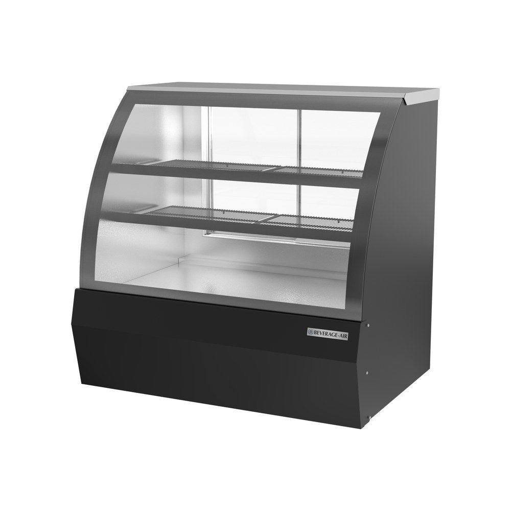 Beverage Air CDR4HC-1-B 49-1/4" deli display case, side angle view, door closed