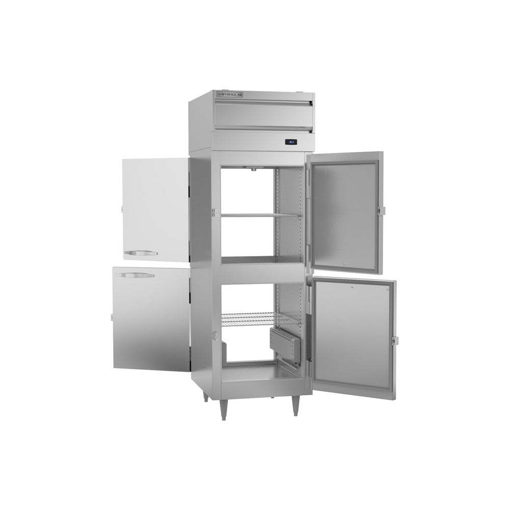 Beverage Air PH1-1HS-PT pass-thru warming cabinet, half doors open