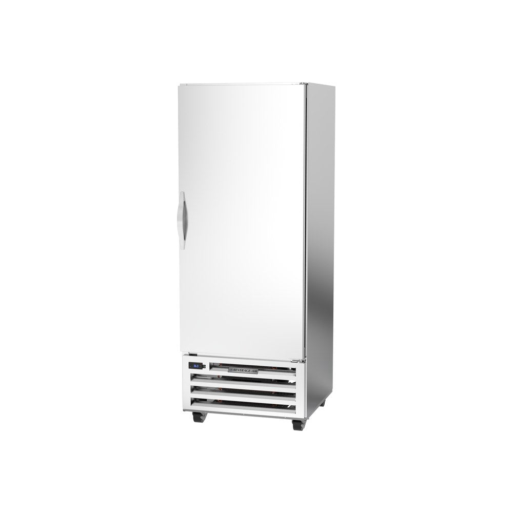 Beverage Air RI18HC 27-1/4" one solid door reach-in refrigerator, side angle view, door closed