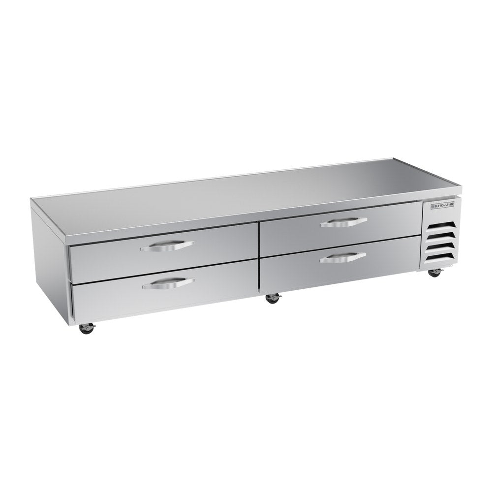 Beverage Air WTRCS96HC 96" four drawers chef base refrigerator, front view, door closed