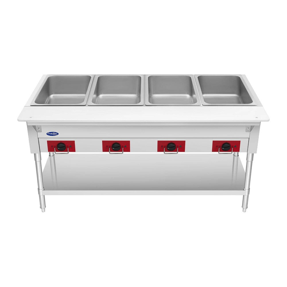 Atosa CookRite EHS-OW-4 58-1/4" 4-well electric steam table