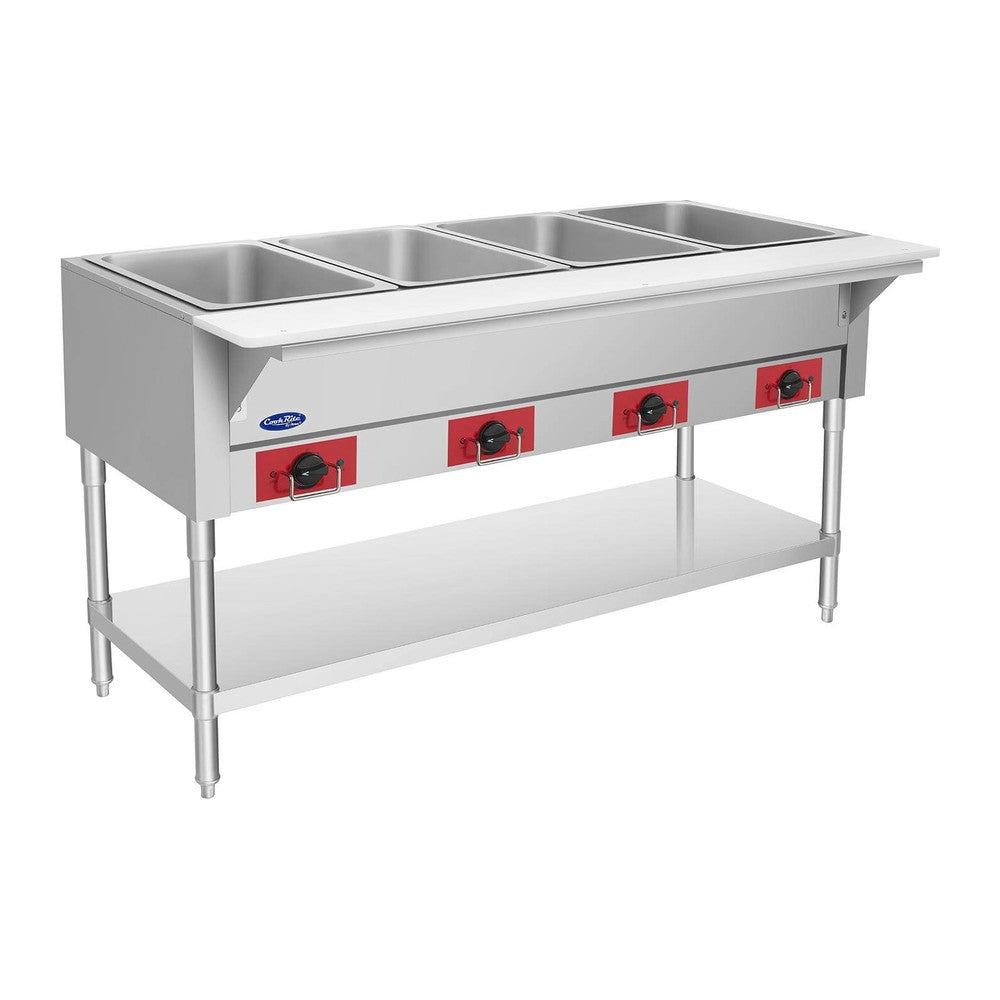 Atosa CookRite EHS-OW-4 58-1/4" 4-well electric steam table, view 2