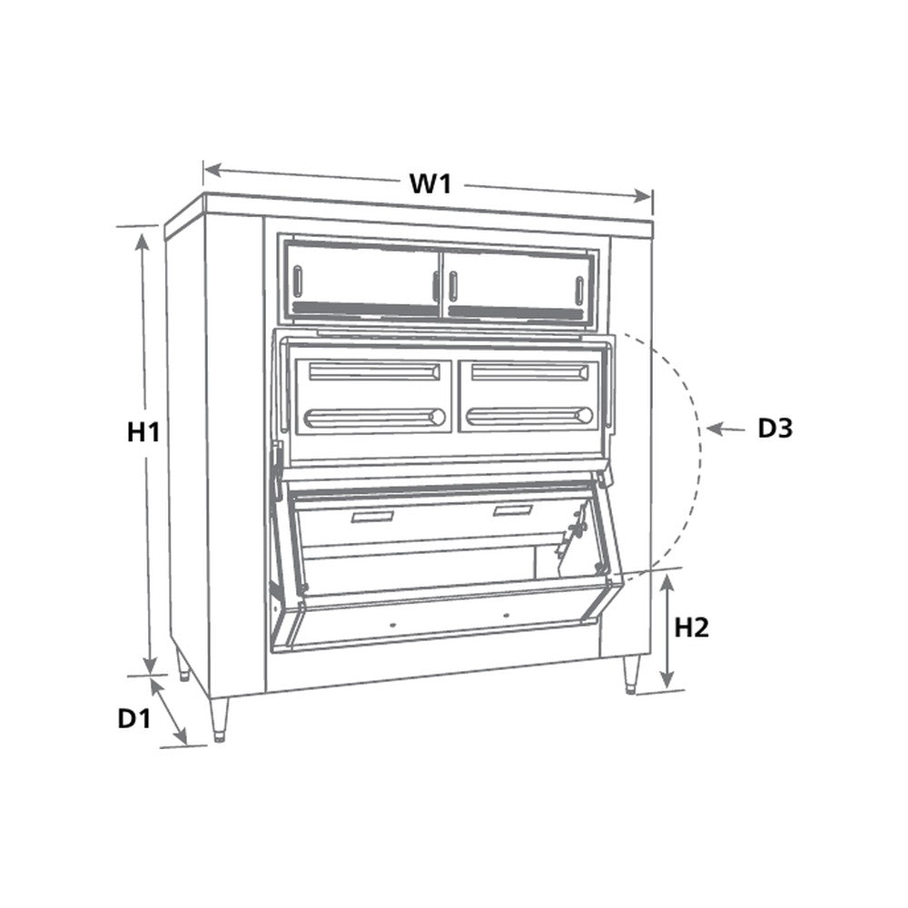 Follett SG2000S-60 dimensional drawing from the specification sheet