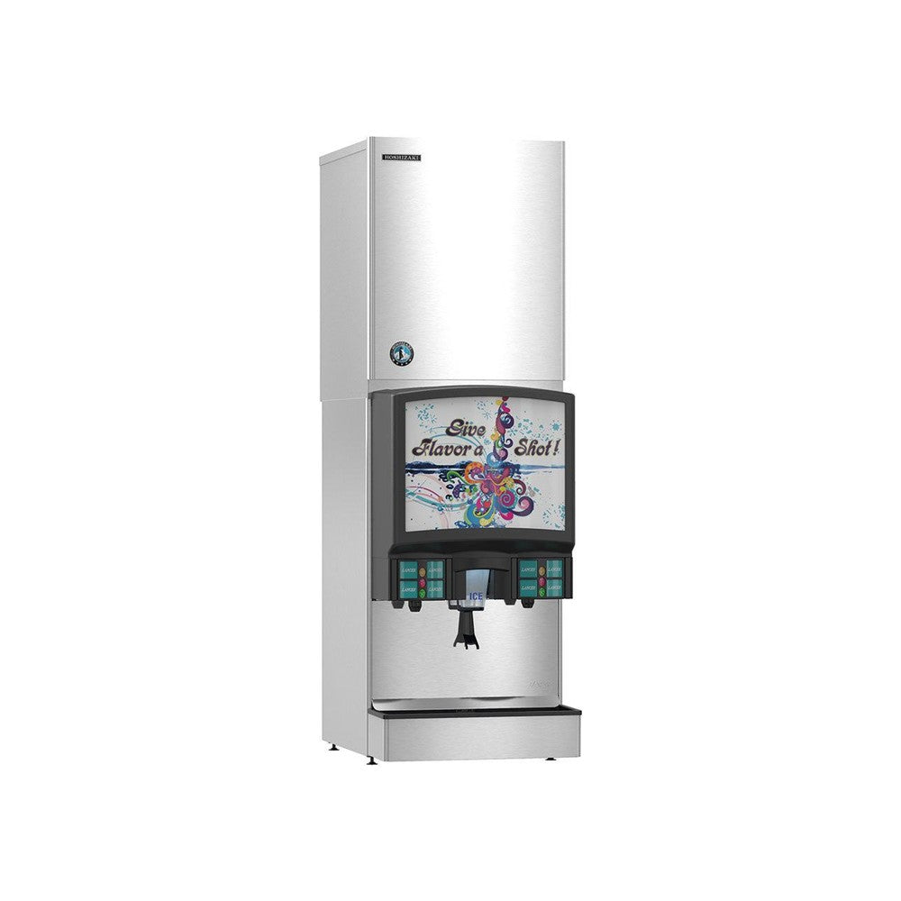 Hoshizaki KMS-822MLJ remote condenser crescent cube ice machine on Hoshizaki ice and beverage dispenser