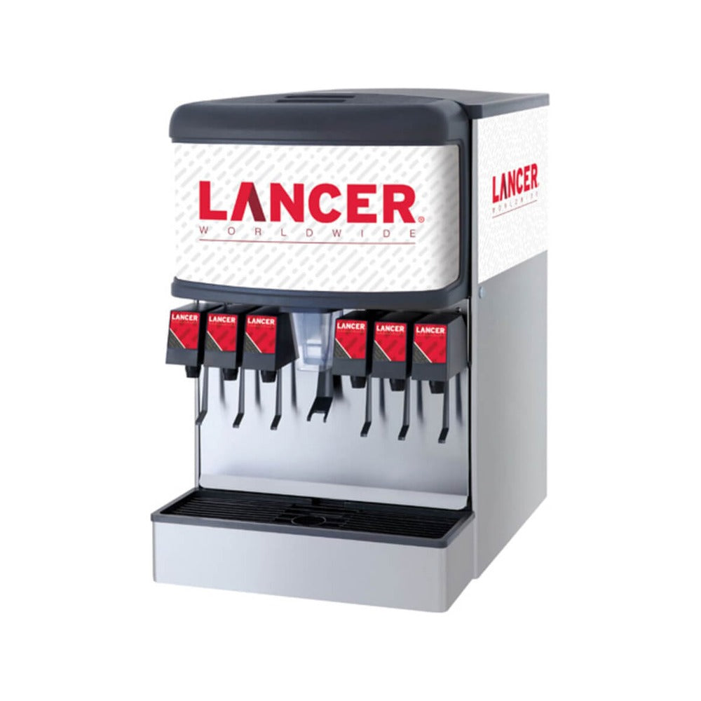Lancer 85-4526H-111-GB 22-inch 6-valve cube ice & beverage dispenser, front view