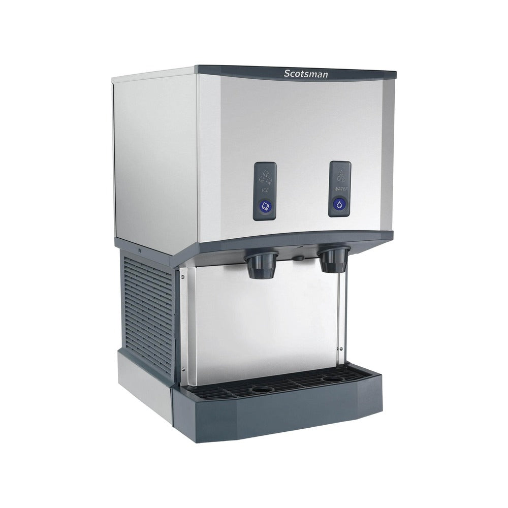 Scotsman HID525ABX-1 500 lb push-button countertop nugget ice & water dispenser, 25 lb storage, front angle view