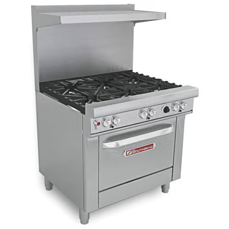 Southbend 4361A, 6 Burner Gas Restaurant Range, 1 Convection Oven, 230,000 BTU