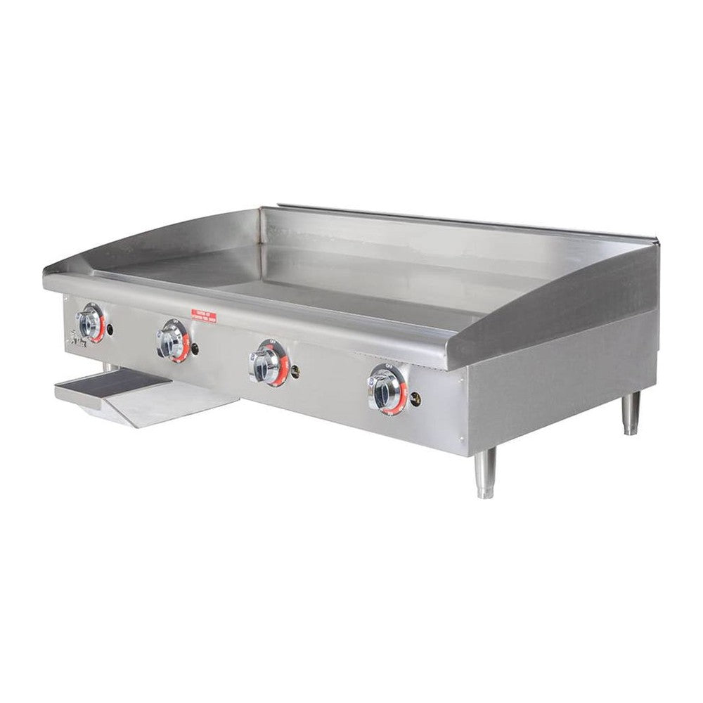 Star 648TF 48" Star-Max gas griddle with polished steel plate (view 3)