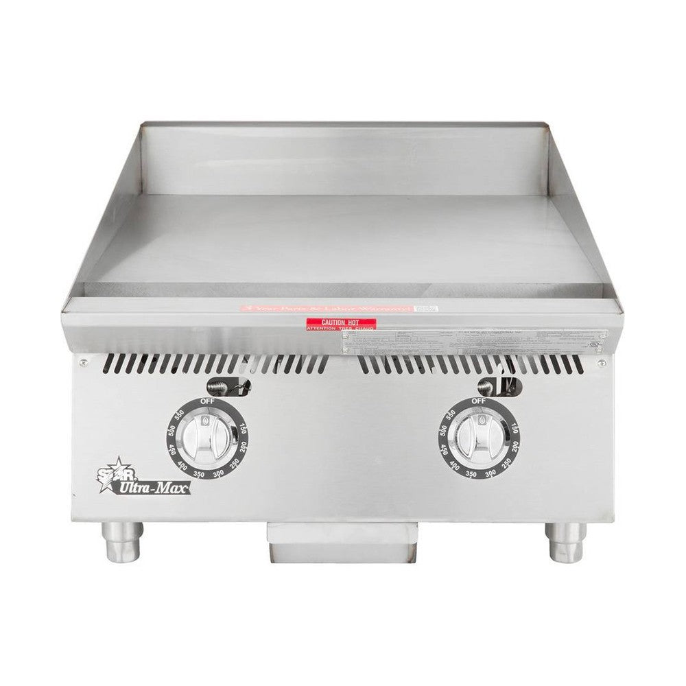 Star 824TA 24" Ultra-Max gas griddle with polished steel plate
