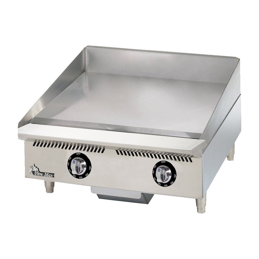 Star 824TA 24" Ultra-Max gas griddle with polished steel plate (view 2)