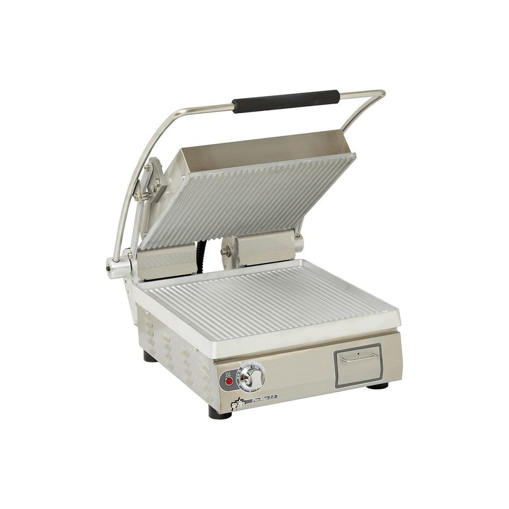 Star PGT14 14" single panini grill with grooved aluminum plates
