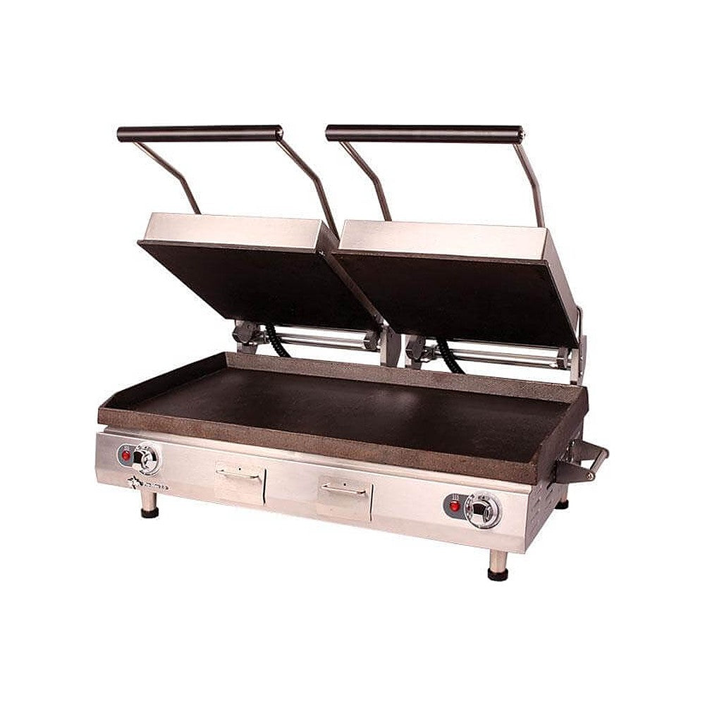 Star PSC28I 29" double panini grill with smooth cast iron plates