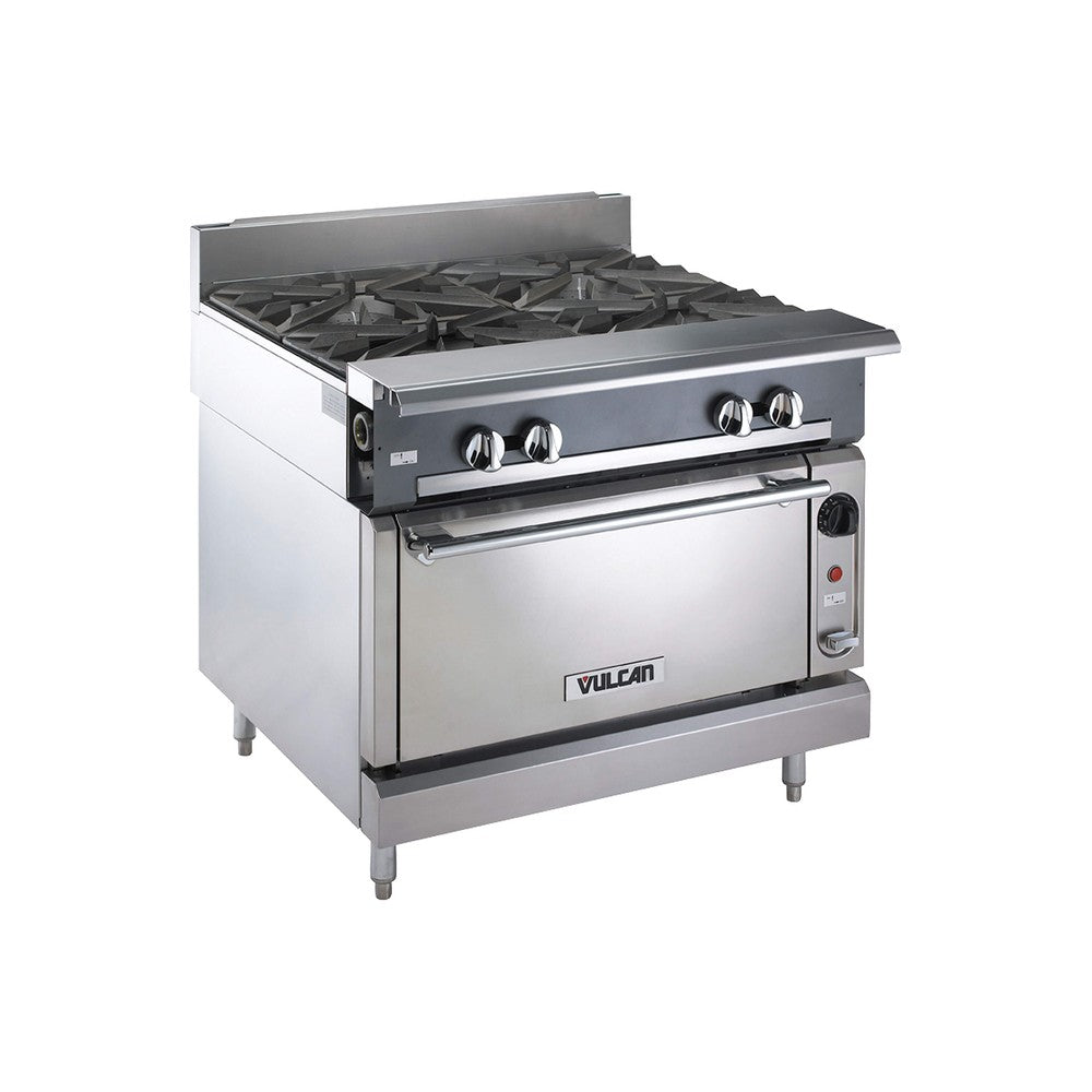 Vulcan V4B36S-1 36" heavy duty gas range with 4 burner, view 2