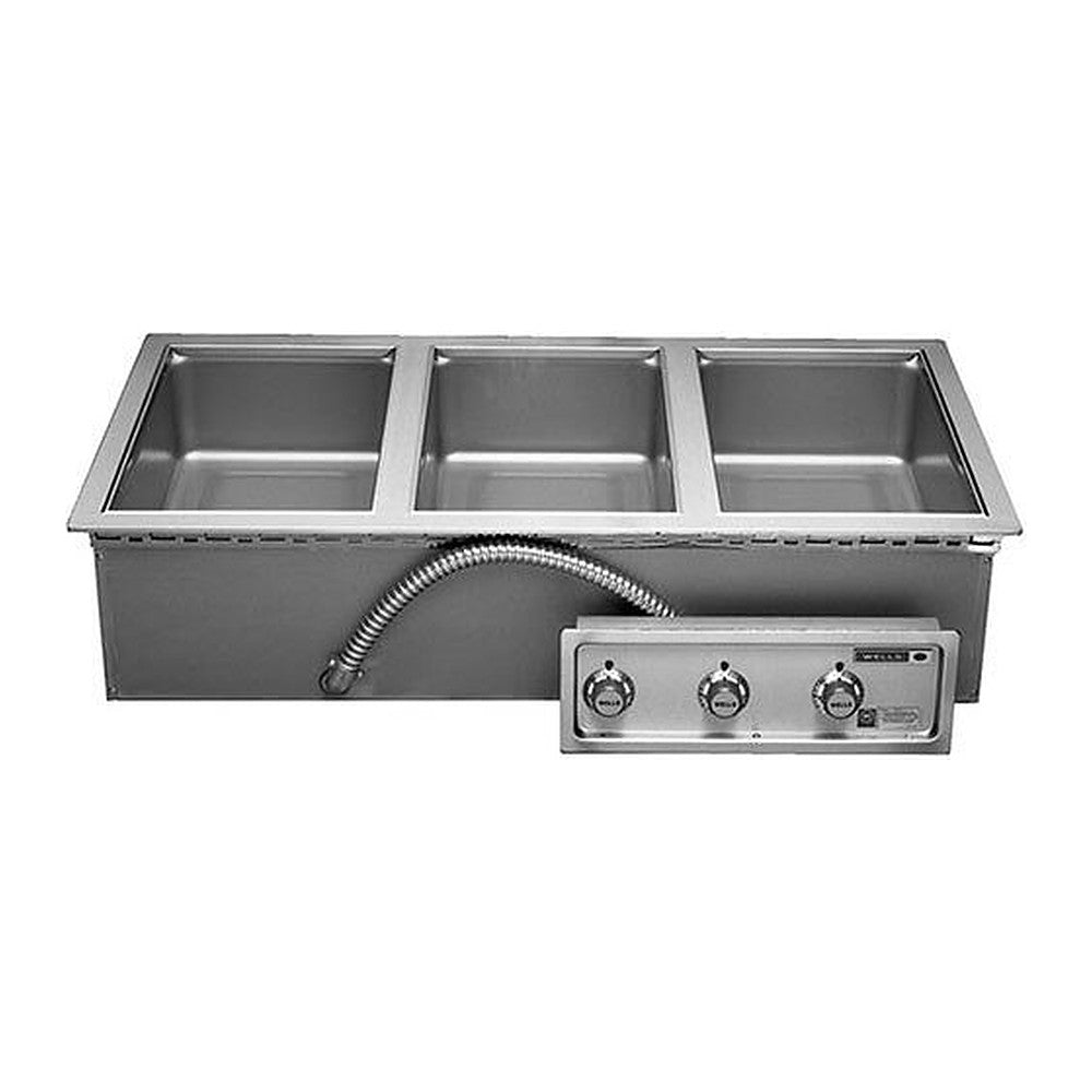 Wells MOD-300TDM 3-pan drop-in hot food well