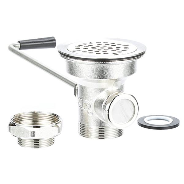 Duke 115127, Waste Drain with Twist Handle and Overflow Outlet, 3-1/2" Sink Opening