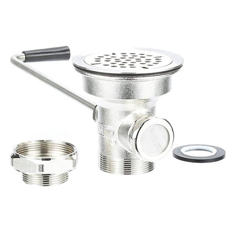 Duke 115127, Waste Drain with Twist Handle and Overflow Outlet, 3-1/2" Sink Opening