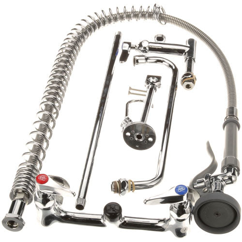 T&S Brass 0133ADF12B, Wall Mount Pre-Rinse Unit with Add-On Faucet