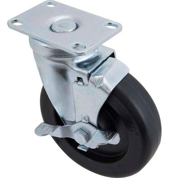 Dean 810-0357, Caster with Brake, 5" Swivel Plate