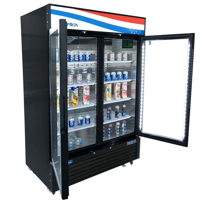 Atosa MCF8723GR, 54" Glass Two Door Refrigerator Merchandiser