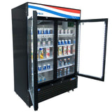Atosa MCF8733GR, 39.5" Glass Two Door Refrigerator Merchandiser