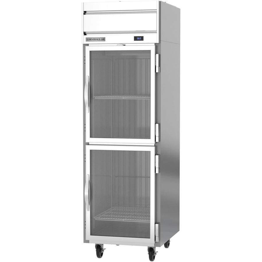 Beverage Air HR1HC-1HG, 26" Horizon Top Mount Reach-In Refrigerator Glass Half Door