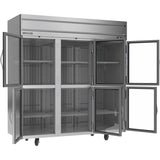 Beverage Air HR3HC-1HG, 78" Horizon Half-Glass Triple Door Reach-in Refrigerator