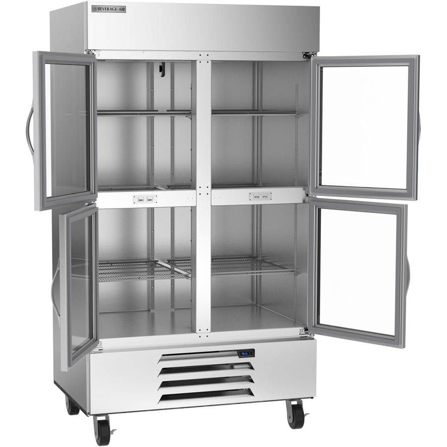 Beverage Air HBR44HC-1-HG, 47" 	Horizon Series Glass Half-Door Bottom Mount Refrigerator