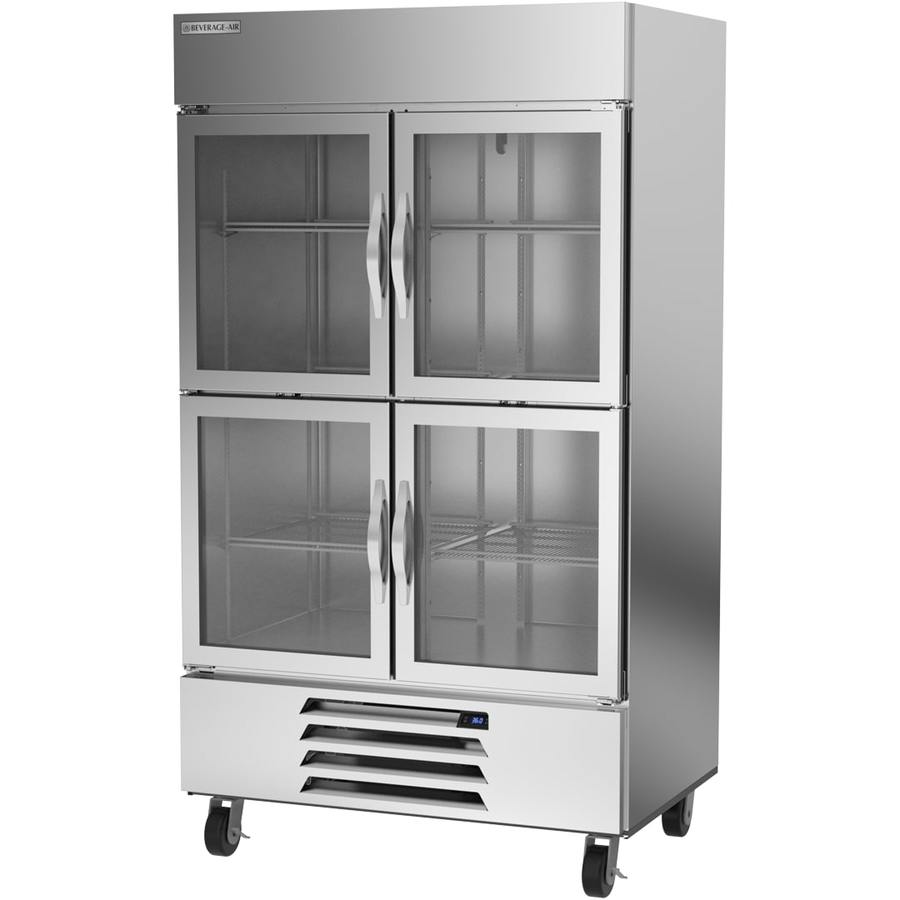 Beverage Air HBR44HC-1-HG, 47" 	Horizon Series Glass Half-Door Bottom Mount Refrigerator