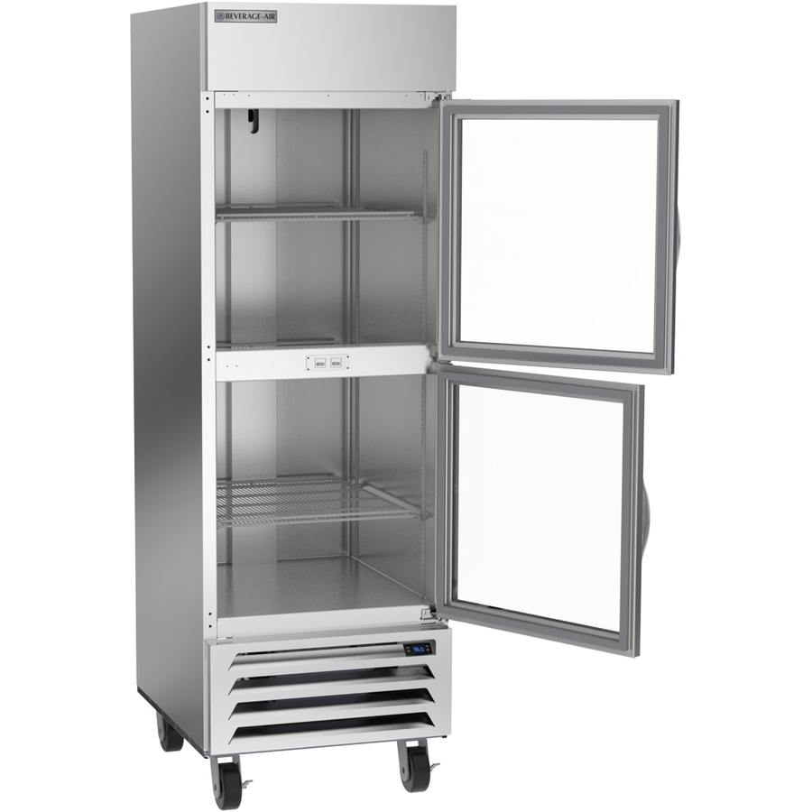 Beverage Air HBR23HC-1-HG, 27 1/4” Horizon Series Glass Half-Door Bottom Mount Refrigerator