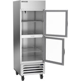 Beverage Air HBR23HC-1-HG, 27 1/4” Horizon Series Glass Half-Door Bottom Mount Refrigerator