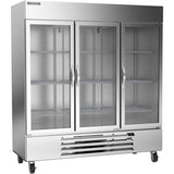 Beverage Air HBF72HC-5-G, 75" 	Horizon Series Glass Door Bottom Mount Freezer