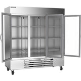 Beverage Air HBF72HC-5-G, 75" 	Horizon Series Glass Door Bottom Mount Freezer