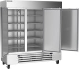 Beverage Air HBRF72HC-1-C, 75 1/8" Dual Temp Refrigerator/Freezer Bottom Mount Reach-In