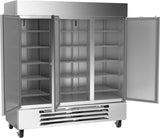 Beverage Air HBRF72HC-1-B, 75 1/8" Dual Temp Refrigerator/Freezer Bottom Mount Reach-In