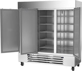 Beverage Air HBRF72HC-1-B, 75 1/8" Dual Temp Refrigerator/Freezer Bottom Mount Reach-In